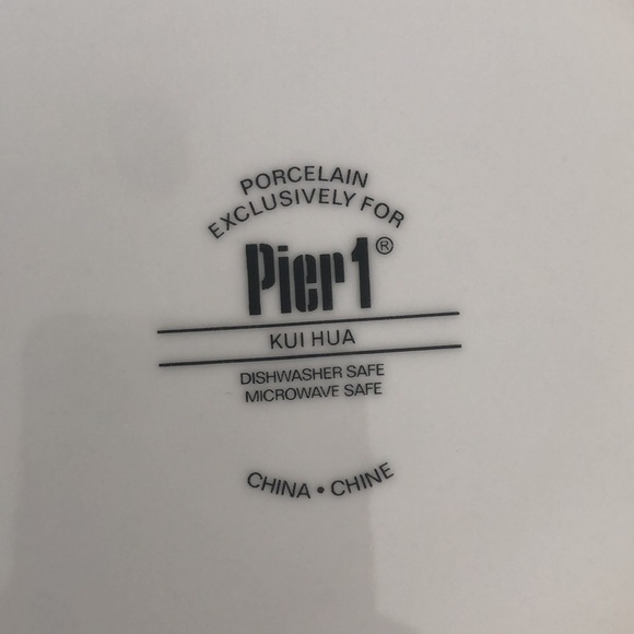 Pier 1 KUI HUA Set Of Five Salad Luncheon Plates MCM Starburst Atomic Style - Picture 7 of 10